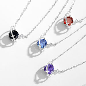 Birthstone Planet Saturn Star Charm Necklace