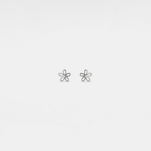 Tiny Small Openwork Flower Stud Earrings