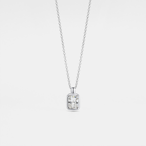 Emerald-Cut Moissanite Pendant Necklace