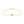 Gold bracelet with a blue gemstone on a white background