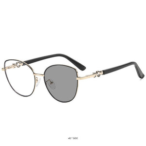 Geometric Photochromic Cat Eye Sunglasses