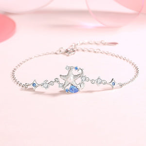 Ocean Starfish Pearl Star Shell Charm Bracelet