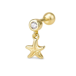 Starfish Dangle Drop Cartilage Stud Earrings