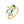 Multi-Color Leaf Twig Stacking Bypass Ring