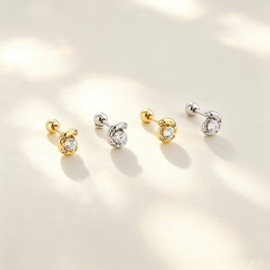Dainty Conch Shell CZ Cartilage Stud Earrings