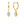 Multi-shaped Moissanite Drop Hoop Earrings