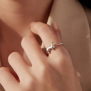 Snow Leopard Sculptural Stacking Open Ring