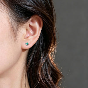 Classic Enamel Flower Butterfly Stud Earrings