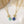 Hollow Floral Teardrop Stone Charm Necklace
