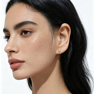 Dainty Conch Shell CZ Cartilage Stud Earrings