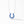 Blue U-Shaped Horseshoe Pendant Necklace