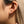 Heart White Enamel Star Huggie Hoop Earrings