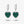 Gemstone Heart Pave CZ Drop Hoop Earrings