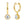 Multi-shaped Moissanite Drop Hoop Earrings