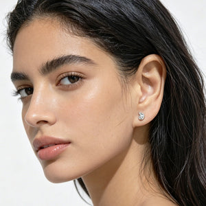 Dainty Conch Shell CZ Cartilage Stud Earrings