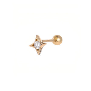 Mismatch Sunburst Star Cartilage Stud Earrings