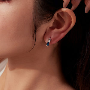 Baguette CZ Cute Animal Huggie Hoop Earrings