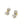 Dainty Asymmetric Star CZ Pearl Stud Earrings