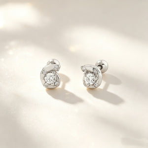 Dainty Conch Shell CZ Cartilage Stud Earrings