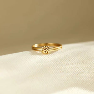Minimalist Love Knot Wire Stacking Band Ring