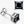 Black Moissanite Princess Cut Stud Earrings