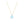 Geometric Blue Moonstone Pendant Necklace