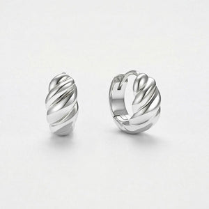 Dainty Gold Croissant Huggie Hoop Earrings