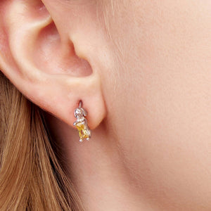 Baguette CZ Cute Animal Huggie Hoop Earrings