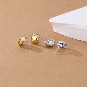 Chunky Geometric Dome Huggie Hoop Earrings