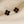 Black Four Leaf Clover Huggie Hoop Earrings