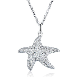 Moissanite Full Pave Starfish Charm Necklace
