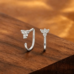 Minimalist Multi Shape CZ Open Hoop Earrings