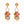 Dainty Enamel Santa Claus Drop Stud Earrings