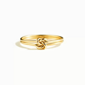 Minimalist Love Knot Wire Stacking Band Ring
