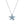 Ocean Starfish Turquoise CZ Charm Necklace