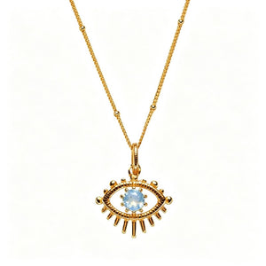 Evil Eye Birthstone Talisman Pendant Necklace