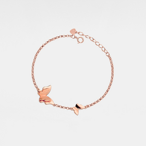 Double Butterfly Stacking Charm Bracelet