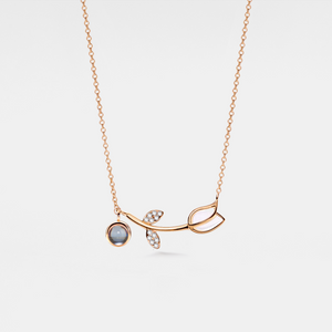 Tulpen-Halskette mit individueller Fotoprojektion