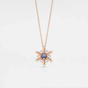 Snowflake Custom Photo Projection Necklace