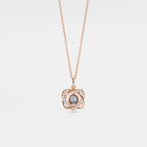 Collier de projection photo personnalisé en forme de cœur