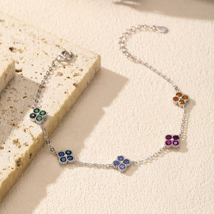 Multi Color Four Leaf Clover Stacking Bracelet