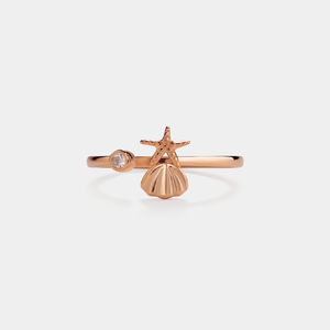 Seashell Starfish Beach Stacking Ring