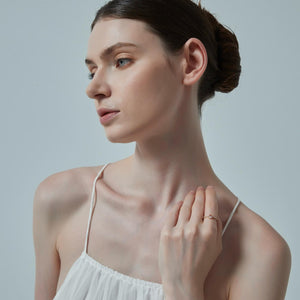 Natural Oval Cut Rose Quartz Stacking Ring