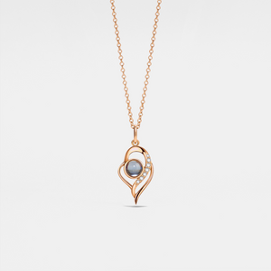Custom Heart Photo Projection Necklace