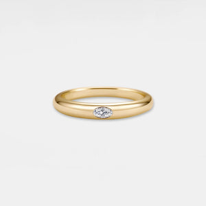 Anello fede nuziale solitario in moissanite