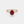 Oval-Cut Red Garnet Flower Statement Ring