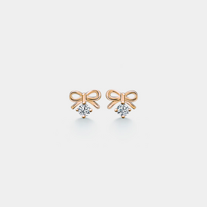 Tiny Small Bow Tie Bowknot Stud Earrings