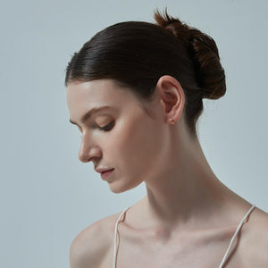 Small Cross Minimalist Hoop Earrings