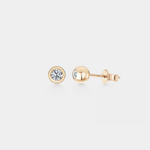 Boucles d'oreilles puces de mariage en moissanite à vis