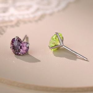 Prismatic Heart Stone Cartilage Stud Earrings